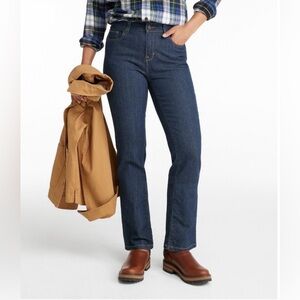 L.L. Bean Straight Leg Jeans in Dark Blue Denim